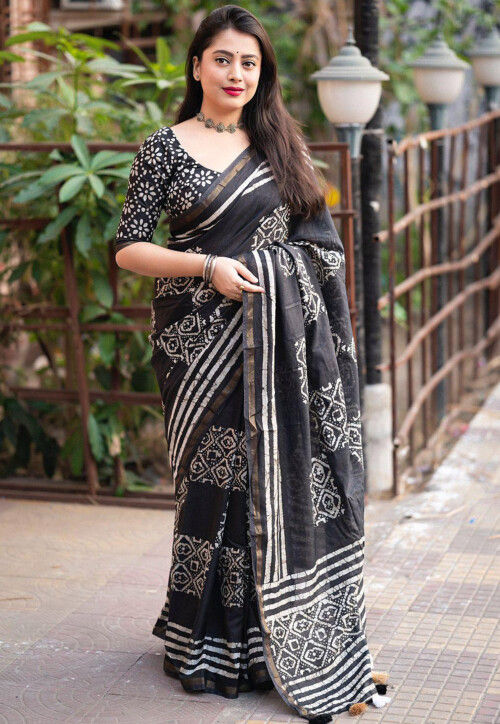 Buy batik cotton sarees online store
