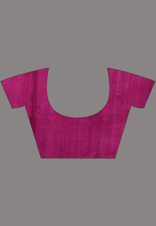 Batik Printed Pure Silk Saree in Magenta