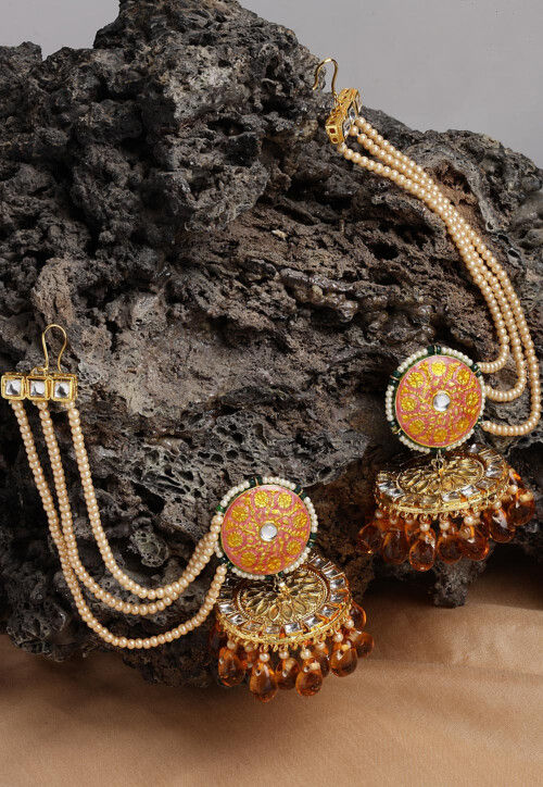 Buy Layered Nakshatra CZ Jhumka Earrings | Tarinika