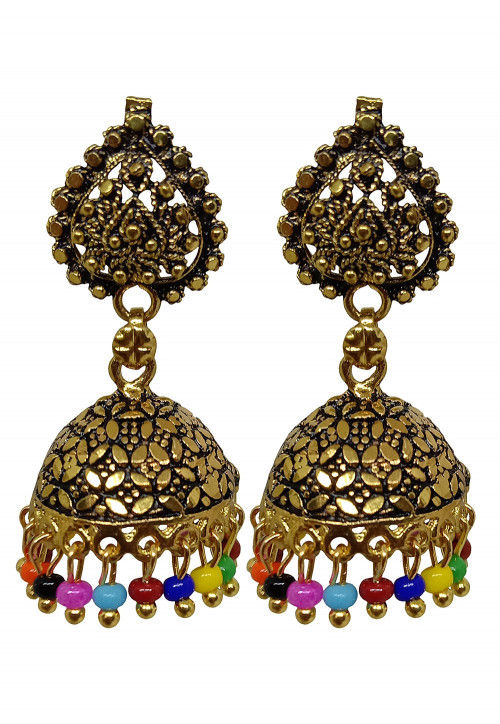 Yellow Chimes Oxidised Paisley Style Afghani Earrings Multicolor Online in  India, Buy at Best Price from Firstcry.com - 12973358