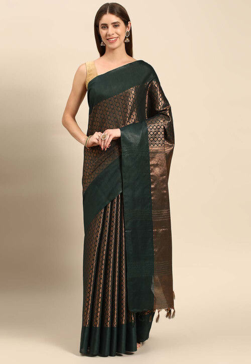 Bhagalpuri Silk Saree With Zari Borders