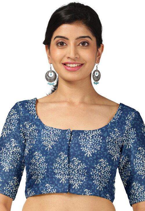 Wind Blouse - Buthi Block Print - Blue