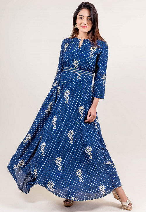 Buy Juniper Blue Printed Straight Kurti for Women Online @ Tata CLiQ