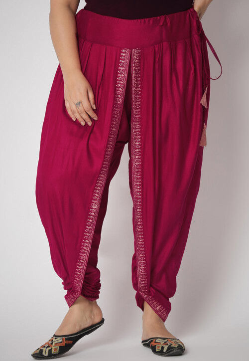 Buy Suti Women Cotton Printed Dhoti Pants Beige online