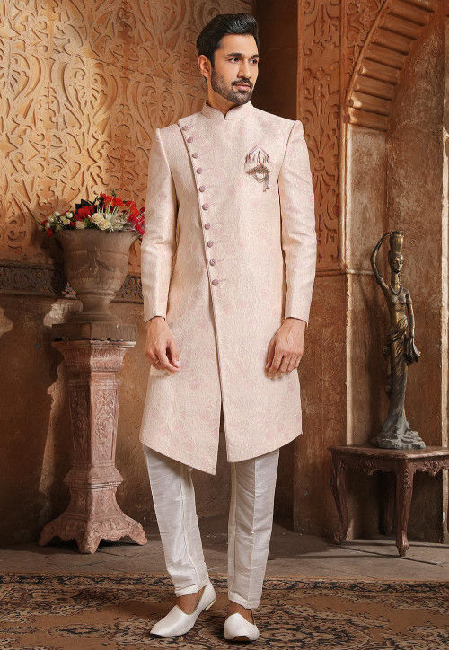 Asymmetric sherwani on sale