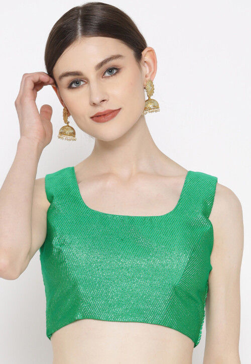 Brocade Blouse in Green