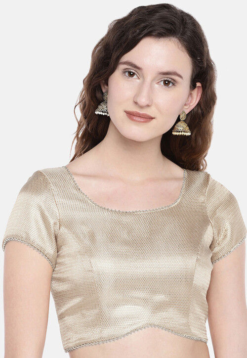 Buy Brocade Blouse in Off White Online DBU955 Utsav Fashion