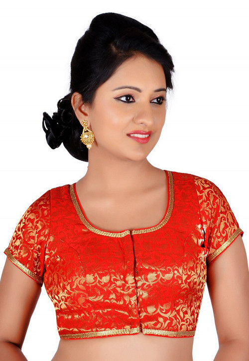 Brocade Blouse in Red : UXC104