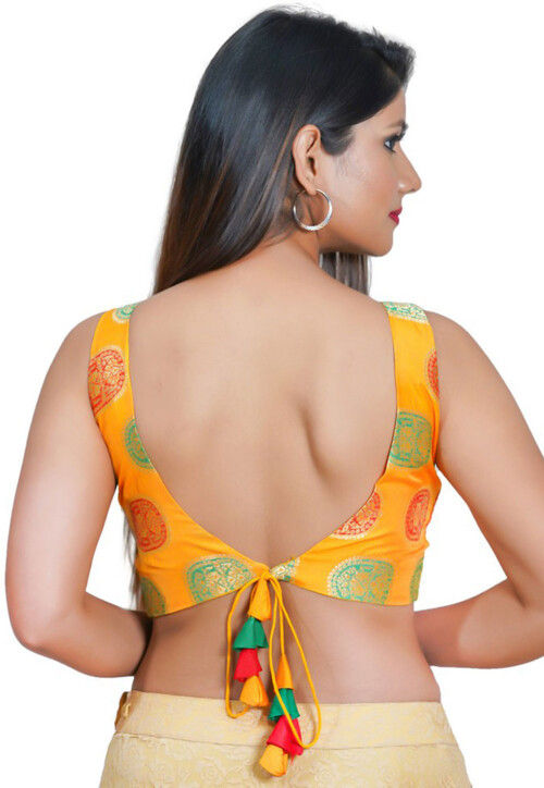 Brocade Blouse in Yellow