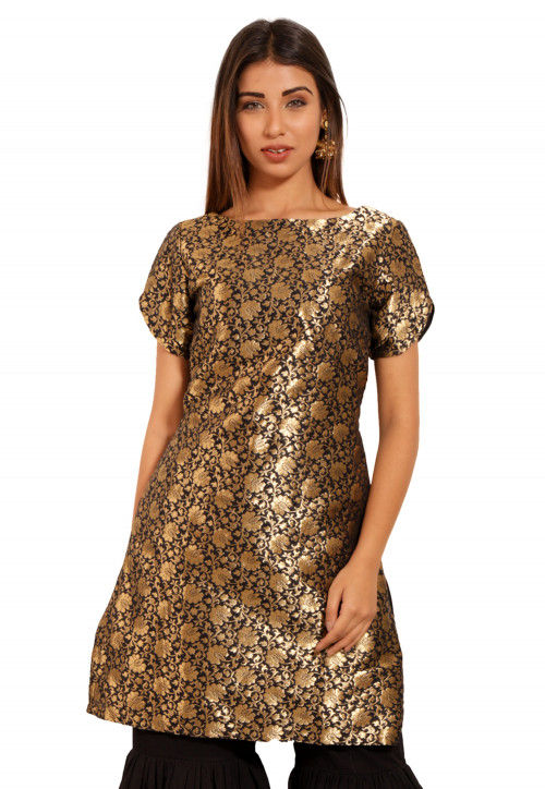brocade silk kurtis