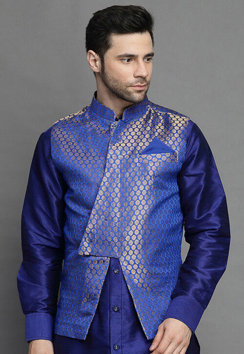 Solid Color Art Silk Nehru Jacket in Beige | Nehru jackets, Nehru jacket  for men, Jackets
