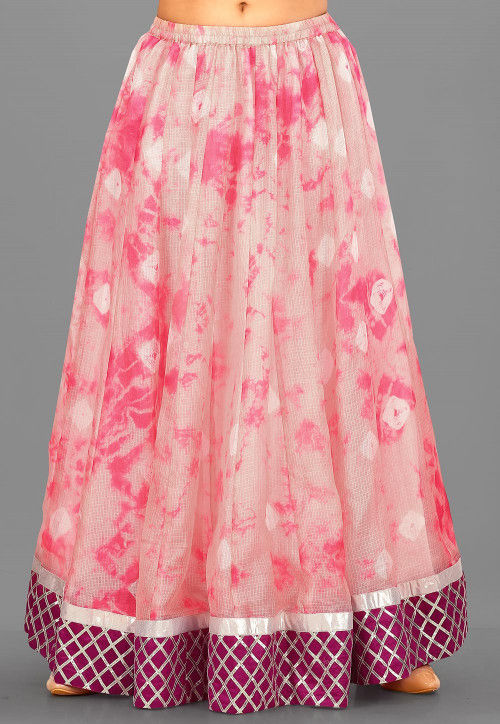 Art Kota Silk Skirt in Pink