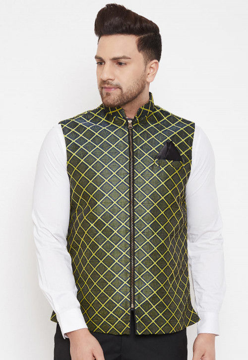 Jute deals nehru jacket