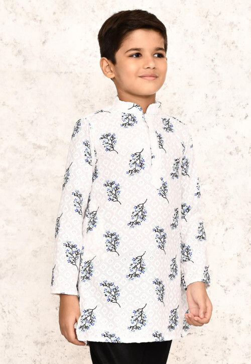 Chikankari Cotton Kurta in White