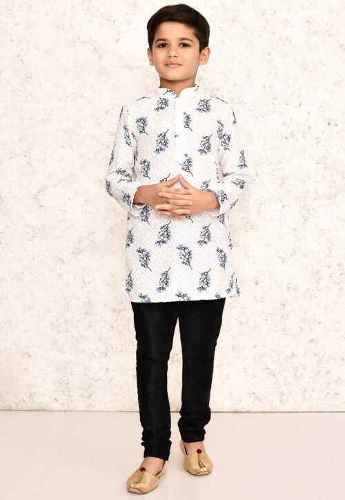 Chikankari Cotton Kurta in White