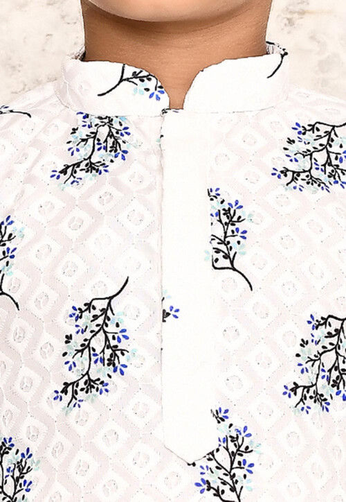 Chikankari Cotton Kurta in White