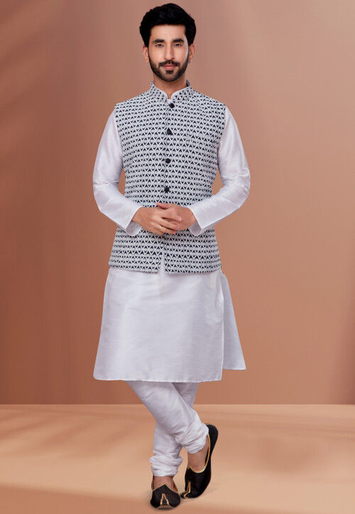 Buy Men's green Cotton Chikankari Nehru Jacket Online - KARMAPLACE —  Karmaplace