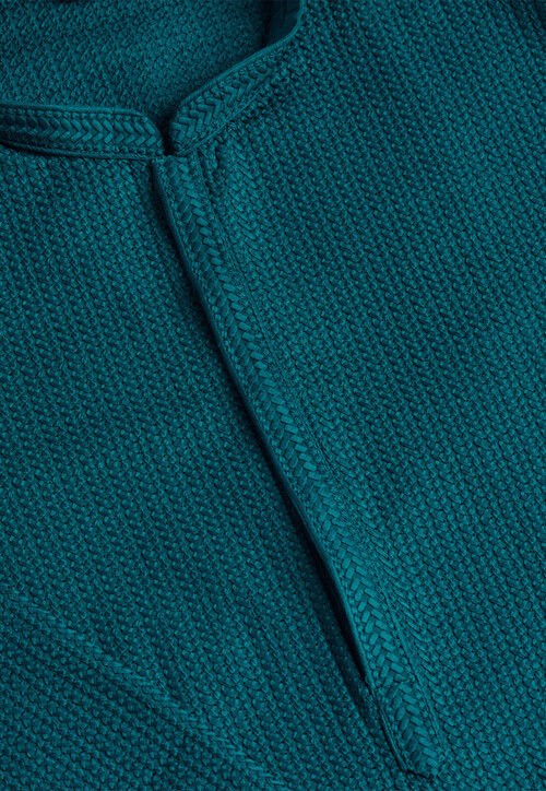 Chikankari Pure Cotton Kurta in Dark Teal Blue