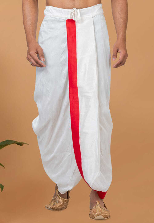 Indus Route Men Solid Pleated Ethnic White Dhoti Pants - Selling Fast at  Pantaloons.com