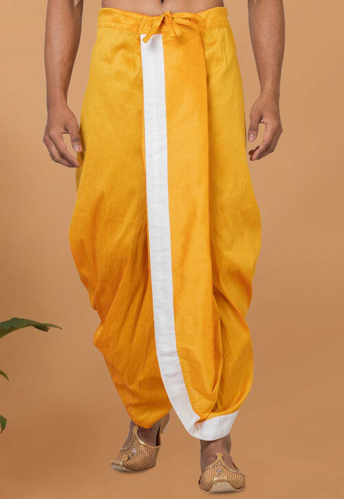 Tiber Taber Boys Yellow & Cream-Coloured Printed Pure Cotton Kurta with Dhoti  Pants - Absolutely Desi