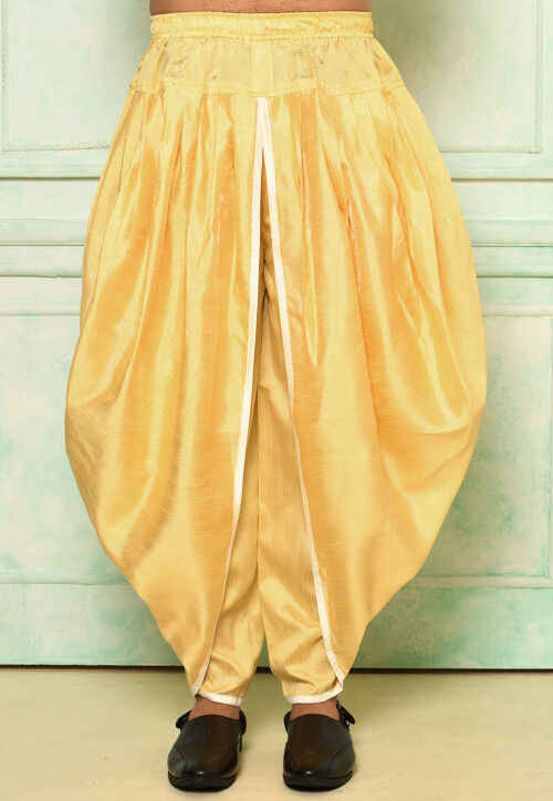 Buy Pale Yellow Striped Parallel Pants Online - W for Woman