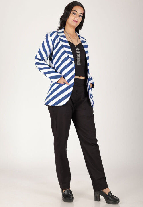 Contrast Pure Cotton Crop Top Set in Black