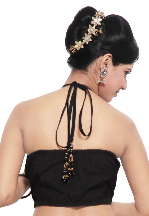 Art Raw Silk Blouse in Black