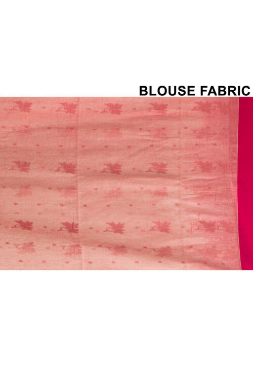 Dhakai Handloom Pure Cotton Saree in Off White