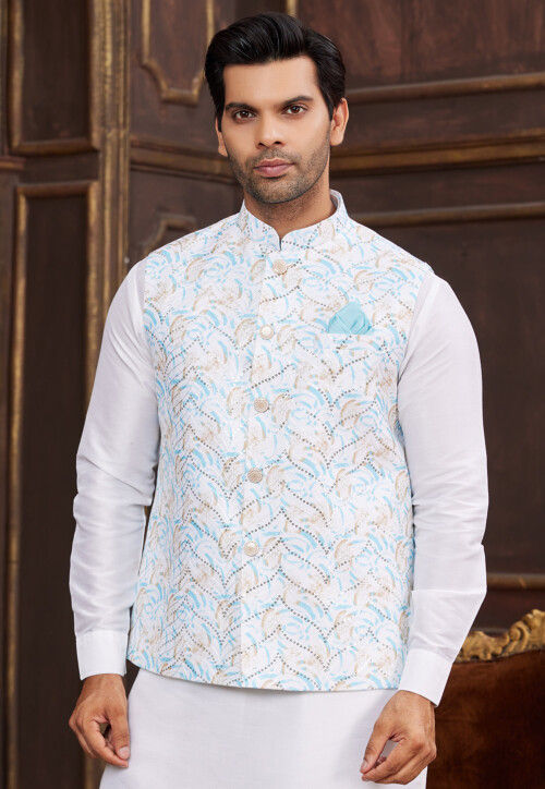 Digital printed nehru jacket 2025
