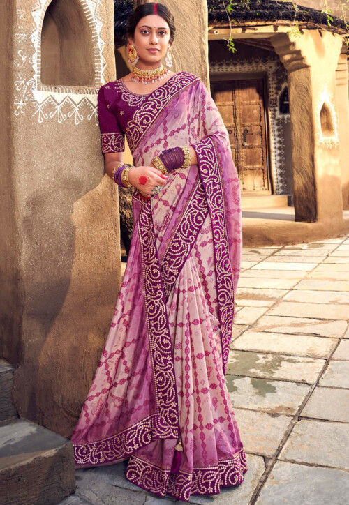 Light Purple Silk Saree With Blouse 246971