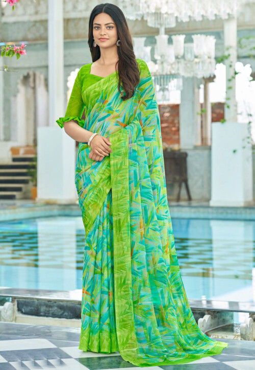 Sarees Women's Chiffon Saree With blouse piece,Wear Everyday, free  shipping, 