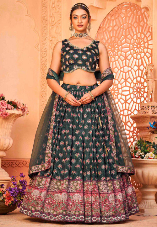 Grey black sale lehenga