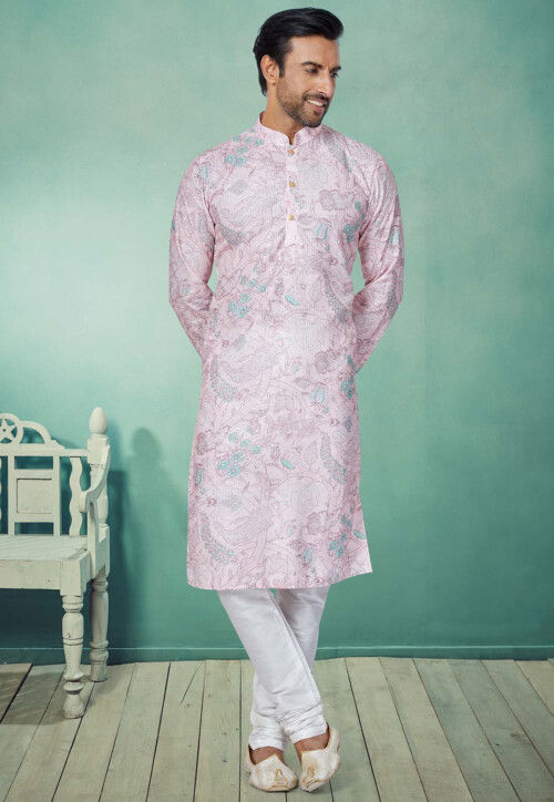 Buy Onion Pink Cotton Gathered Kurta Palazzo Suit Set (Kurta, Palazzo,  Dupatta) for INR4995.00 | Biba India