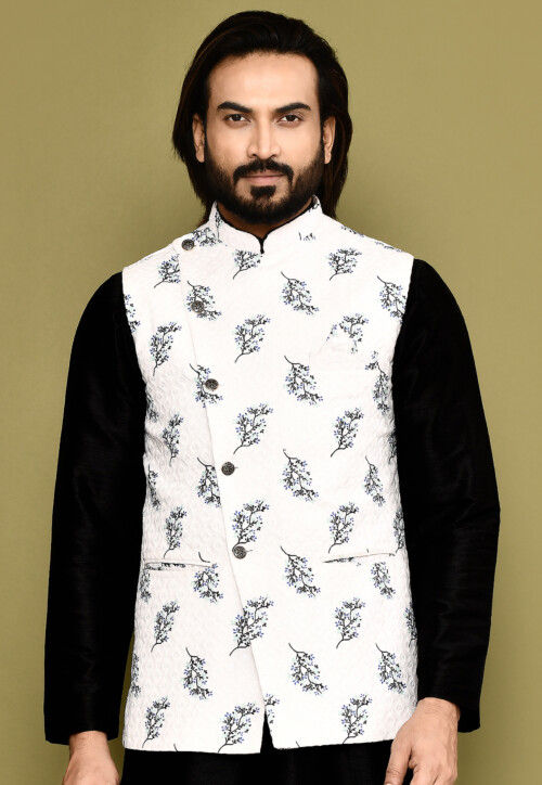 White printed modi jacket cheap