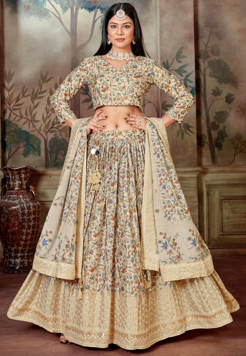 grey tafetta silk front slit lehenga style anarkali suit 5303