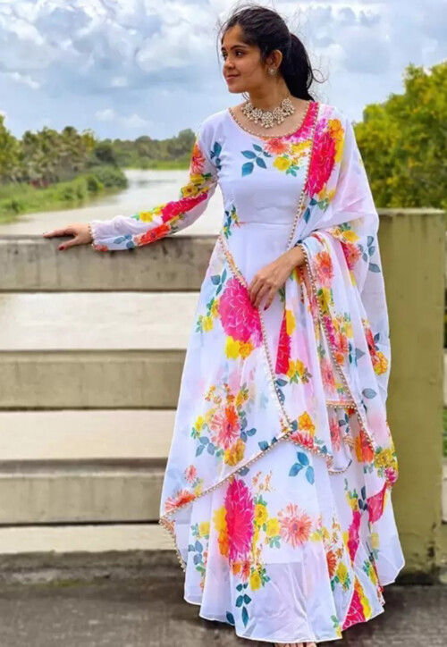 Georgette anarkali suits online outlet