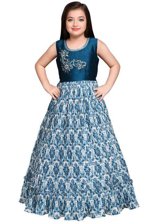 Girls silk gown cheap