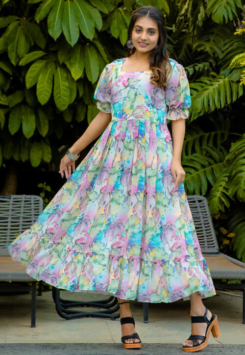 Multicolor midi dress discount