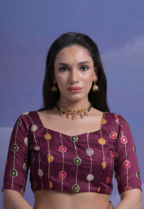 Digital Printed Georgette Saree in Wine