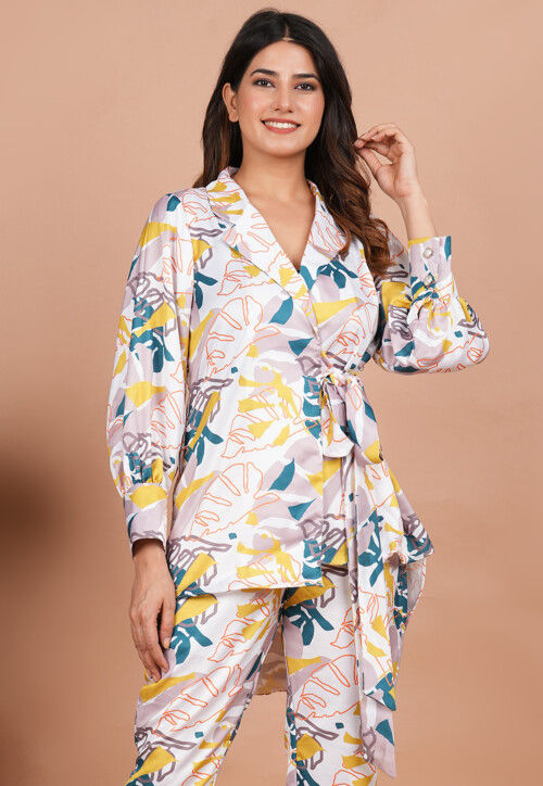 Satin clearance wrap pyjamas