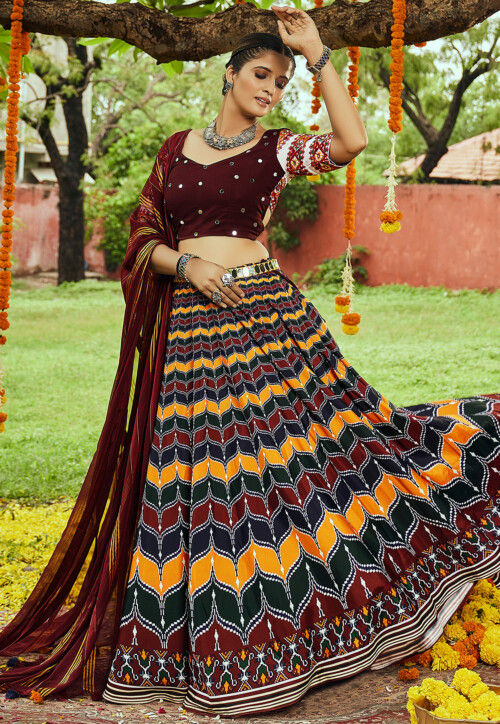 Buy Navratri Beautiful Pure Cotton Lehenga – Joshindia