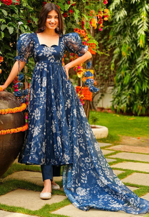open lace back dress Women's Pink Color Viscose Organza Fabric Designer Hand Work Ethnic Salwar Suit