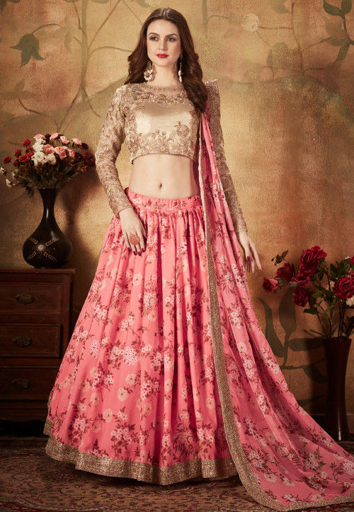 Blush Organza Lehenga Choli Set | Organza lehenga, Designer saree blouse  patterns, Lehenga designs latest