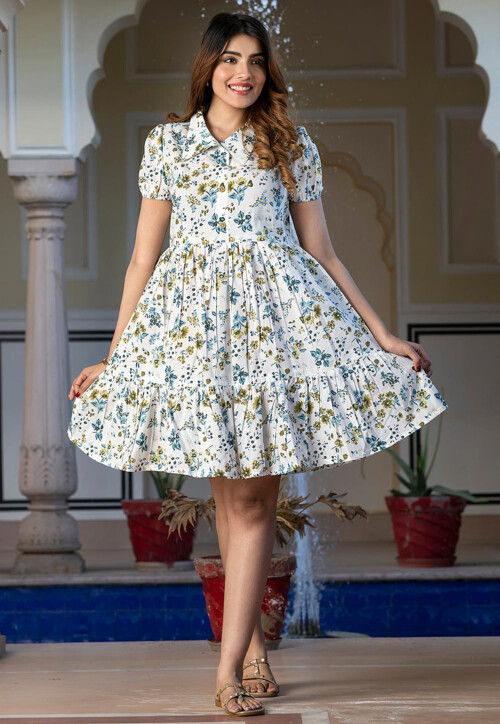 Printed Dress Buy A Line Dresses Online Plus Size Long Sleeve Retro Printed  A Line Dress
