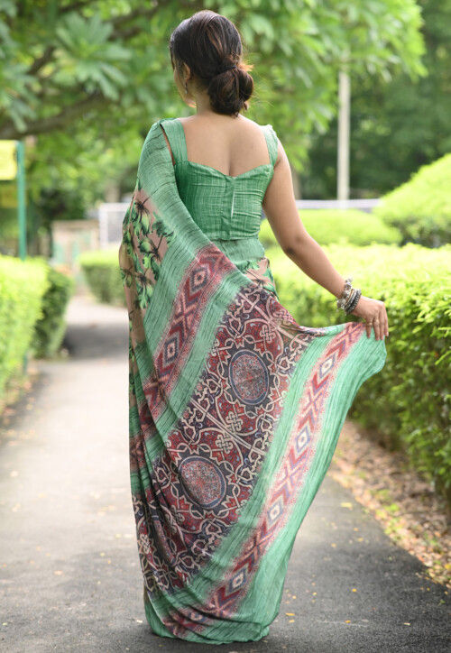 Humera chiffon satin beautiful saree