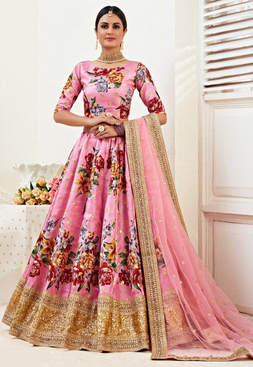 printed lengha