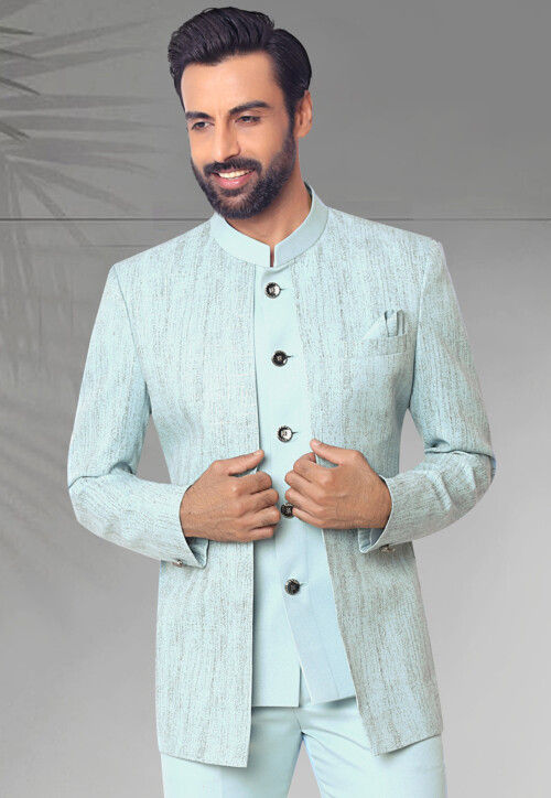 Sky blue jodhpuri top