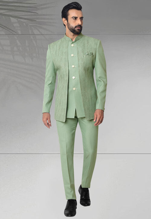 Green Jodhpuri Suit For Men – Ethnic Star