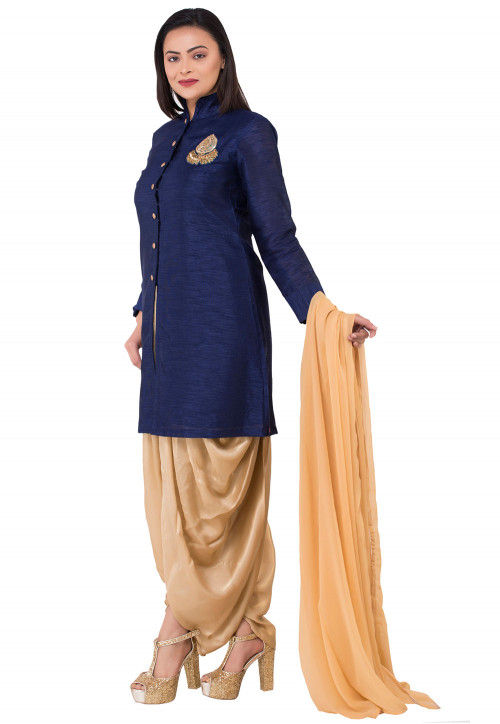 navy blue punjabi suits