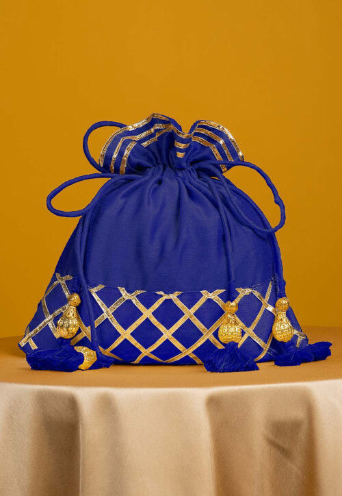 Blue potli bag outlet